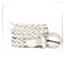miniature ceinture en cuir tressé blanc