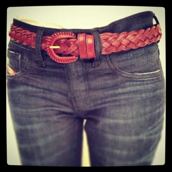 Ceinture Bordeaux En Polyuréthane - Taille 117 Cm - Neuve Avec étiquettes - Femme