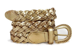 Ceinture en cuir pour femme or