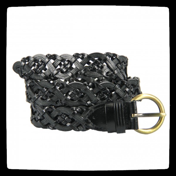 Ceinture en cuir Chic ceinture en cuir tressée jaune